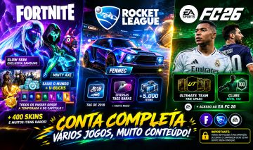 FORTNITE 400+ SKINS GLOW + MINTY + STW COM VBUCKS | ROCKET LEAGUE RARO