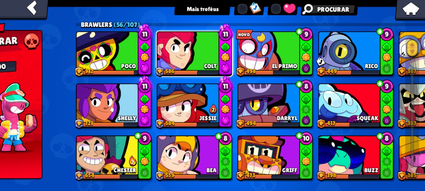 CONTA BRAWL STARS | 27K+ TROFÉUS | 56 BRAWLERS | NÍVEL 50 | CONTA DE 2021