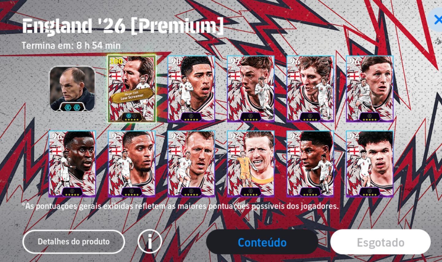 Conta eFootball 2026 | England '26 [Premium] + Neuer 107 | 4M GP | Conta Nova