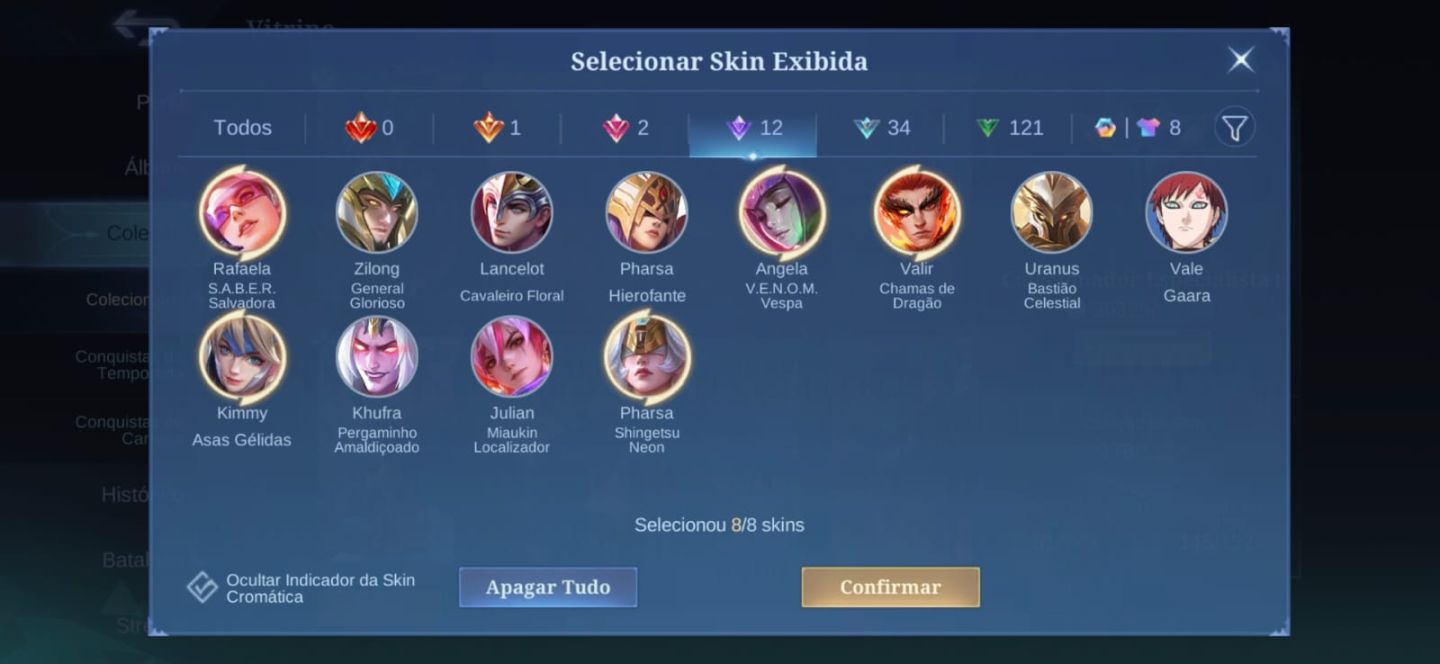 CONTA MOBILE LEGENDS À VENDA para plays Magos e suporte! main aqui e a pharsa
