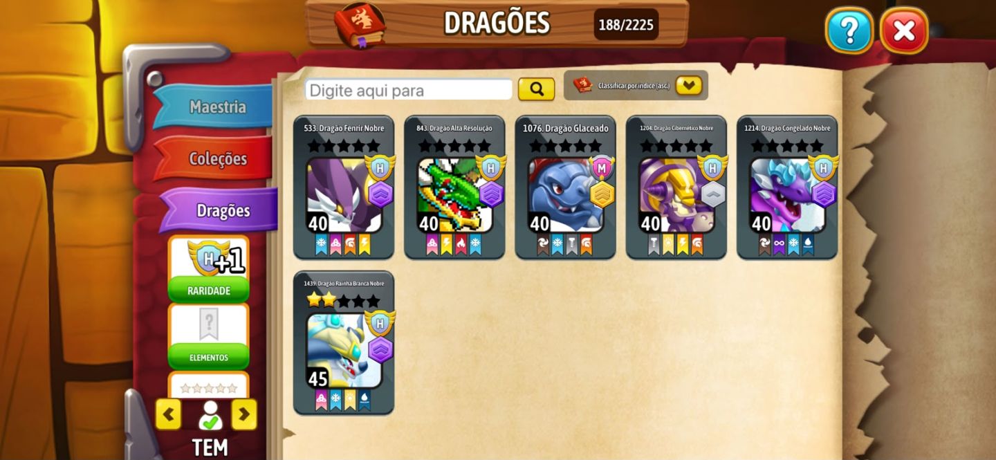 CONTA DRAGON CITY NÍVEL 67 | 5 HERÓICOS (RAINHA BRANCA E2) + TITÃS + 312 GEMAS