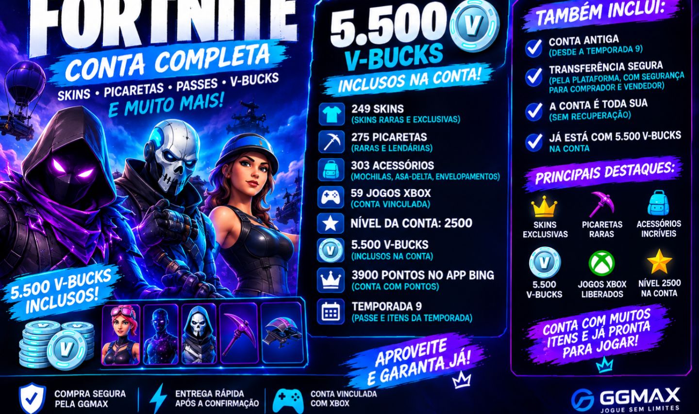 [PROMOÇÃO] CONTA FORTNITE | 249 SKINS | STW FUNDADOR