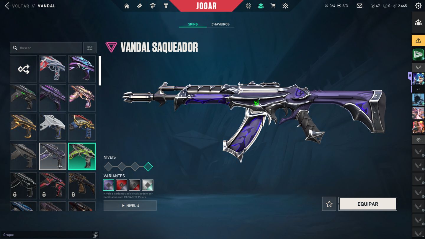 Conta com 8 vandais boas
