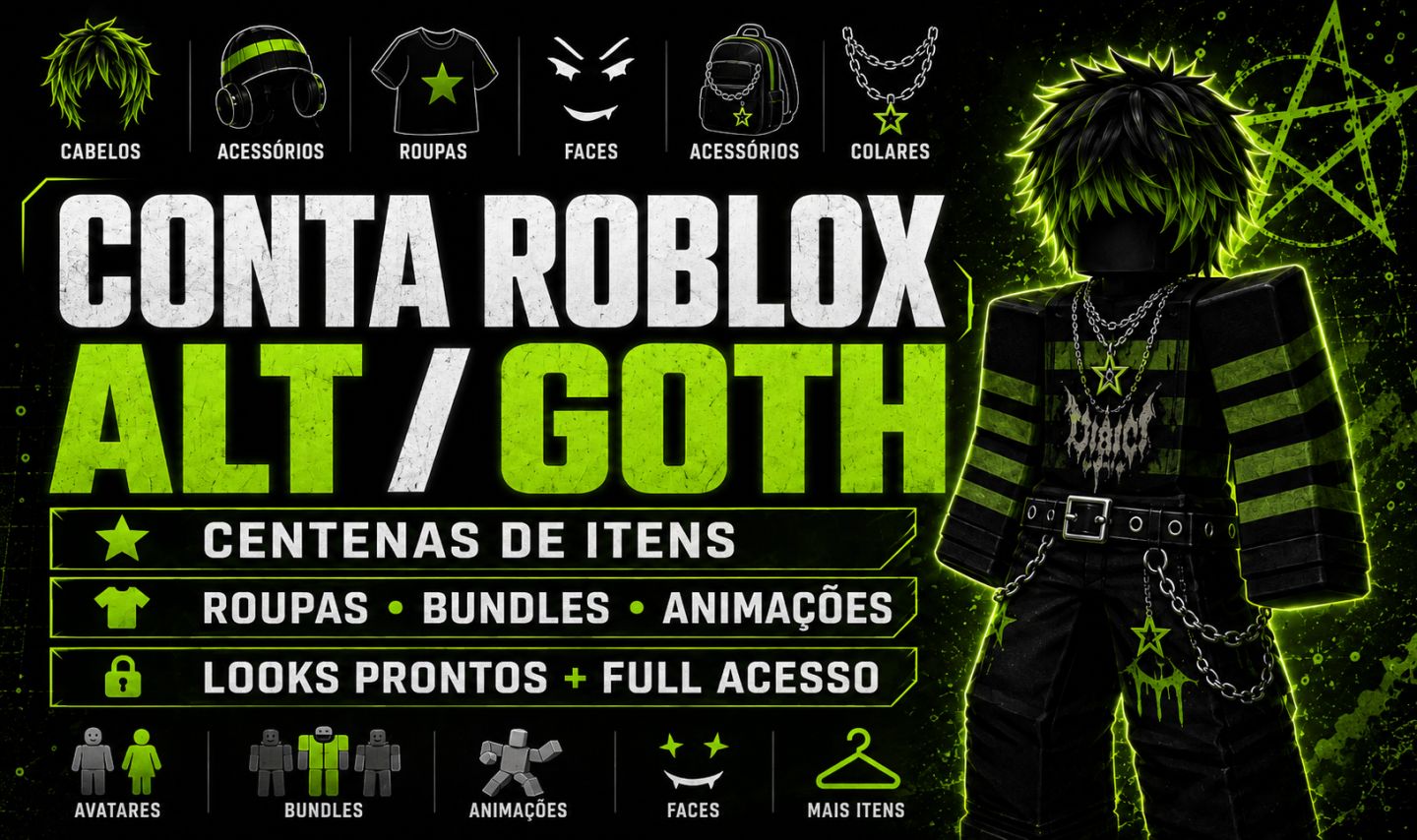 CONTA ROBLOX | CHAT LIBERADO | 100+ ITENS | ANIMAÇÕES + BUNDLES | FULL ACESSO