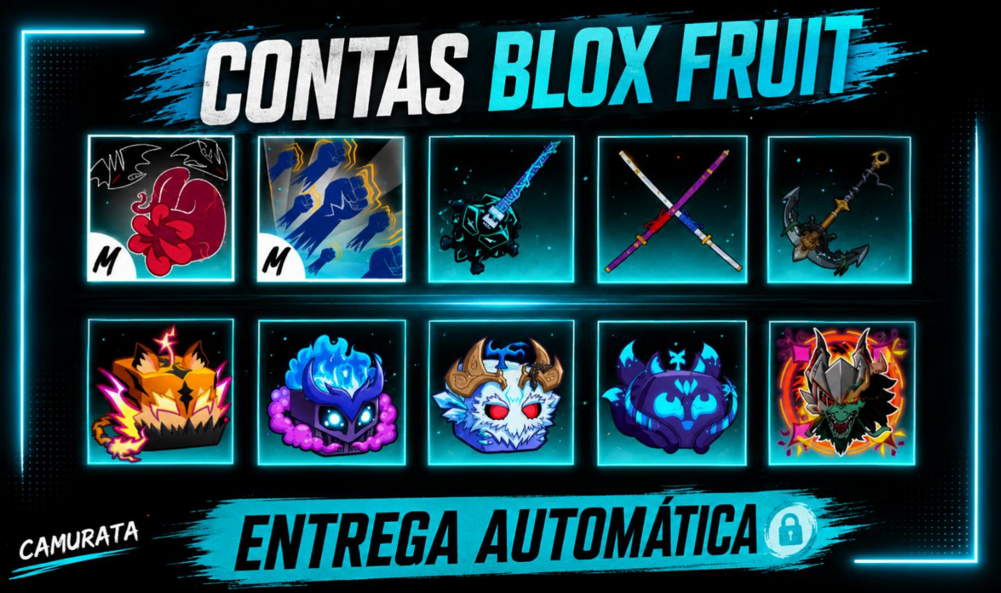 CONTAS BLOX FRUITS COM V4, KITSUNE, FRUTAS MÍTICAS, TIGER [ENTREGA AUTOMATICA]