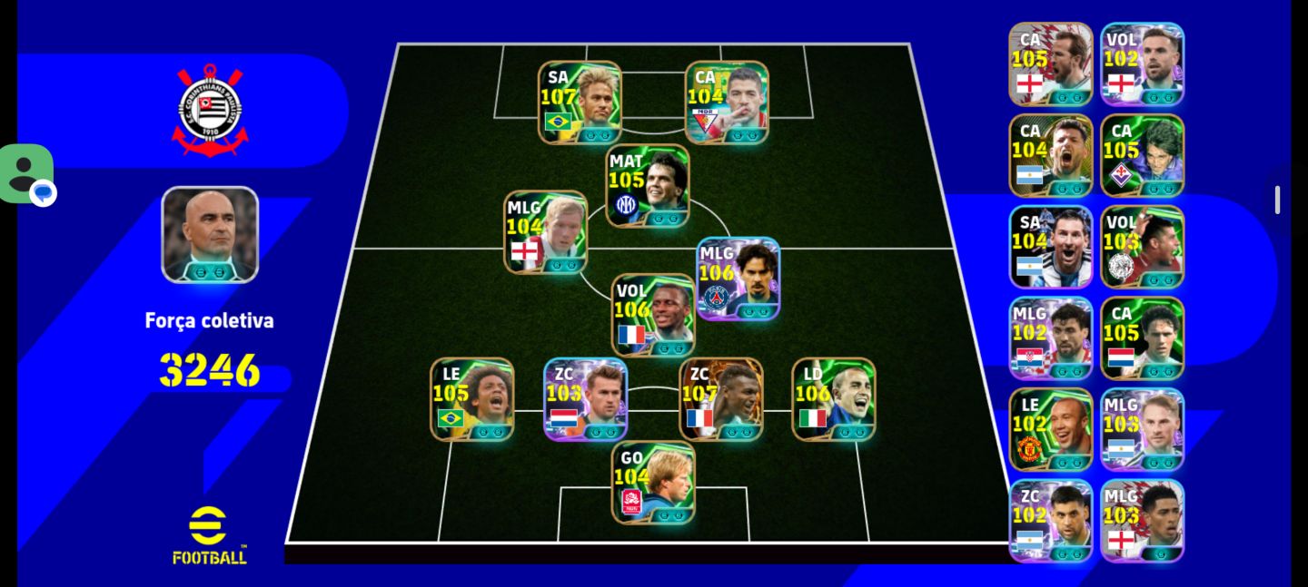 VENDE-SE CONTA EFOTEBOL 3243 DE FORÇA COLETIVA SOMENTE KONAMI ID
