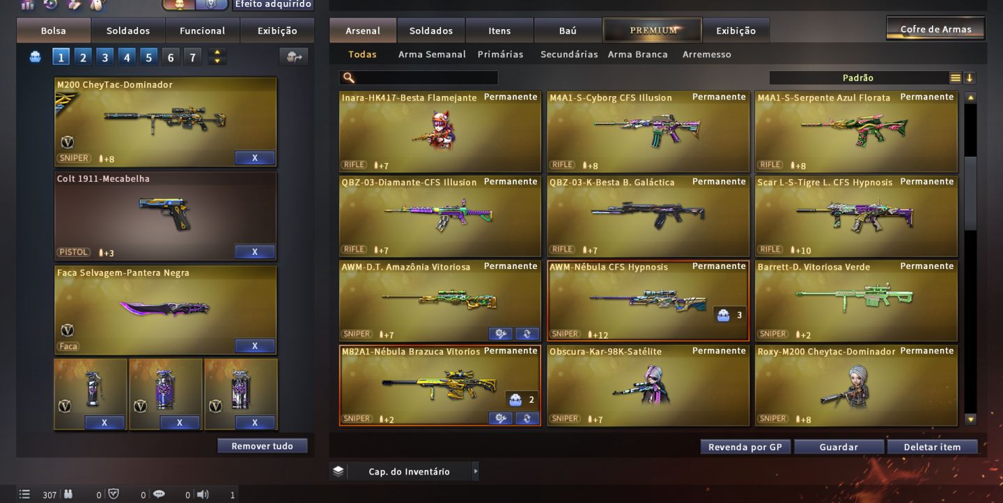 Conta crossfire, vip e variantes de vip