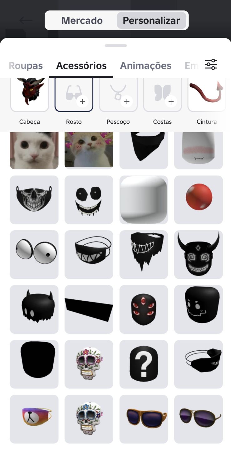 Conta do roblox, skin limitada de Satan e com alguns jogos op