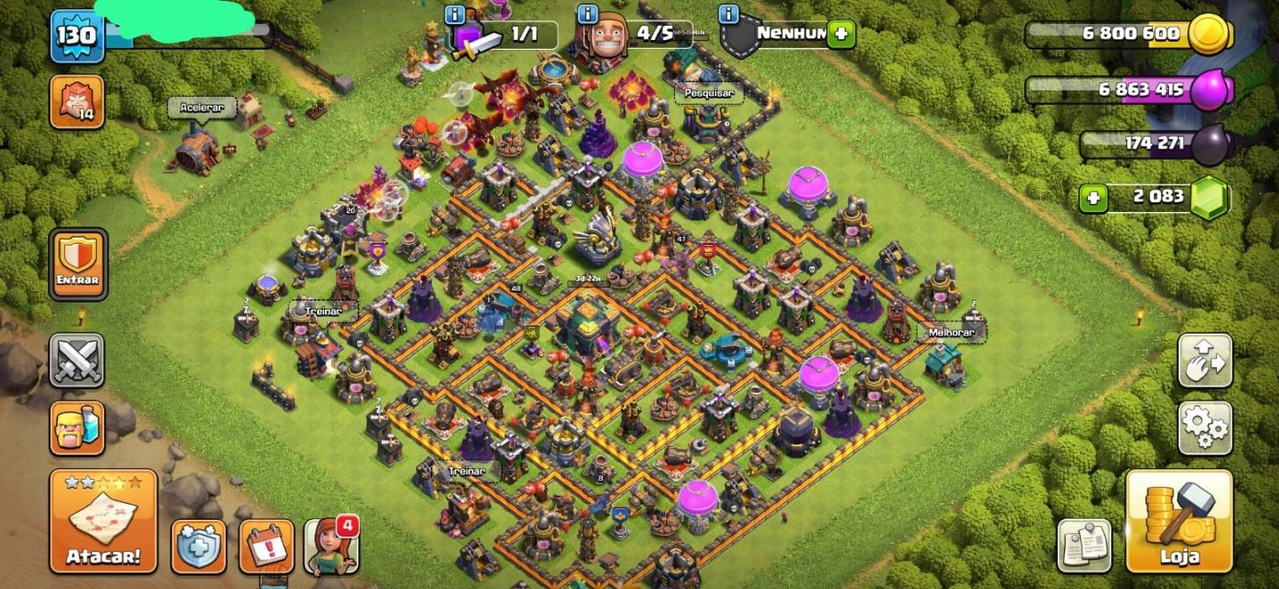 CONTA BRAWL STAR (RARA) 7 ANOS, CLASH ROYALE, CLASH OF CLANS ($-150) 400SKIN