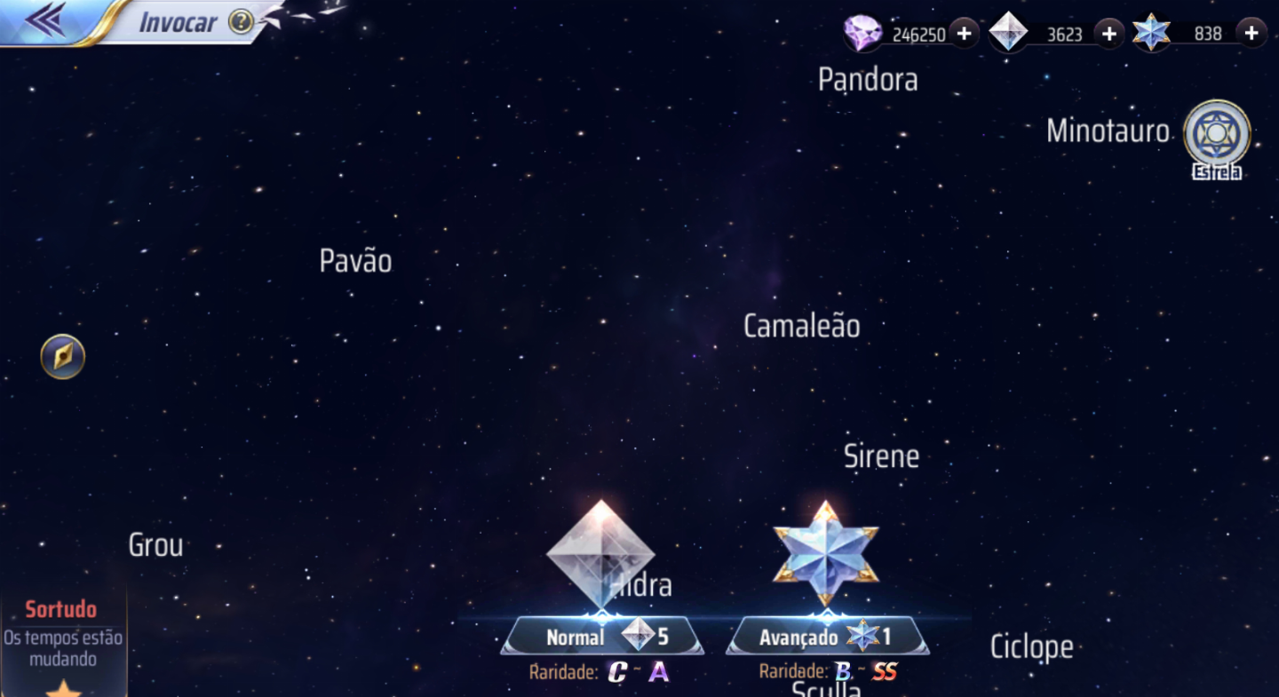 Conta Saint Seiya Awakening bem upada com varios personagens