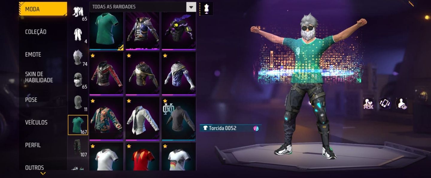 CONTA COM VARIA SKINS