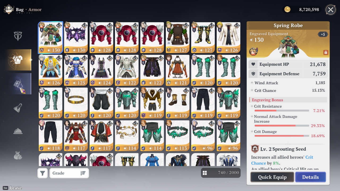Conta 7ds origin end game dia 1
