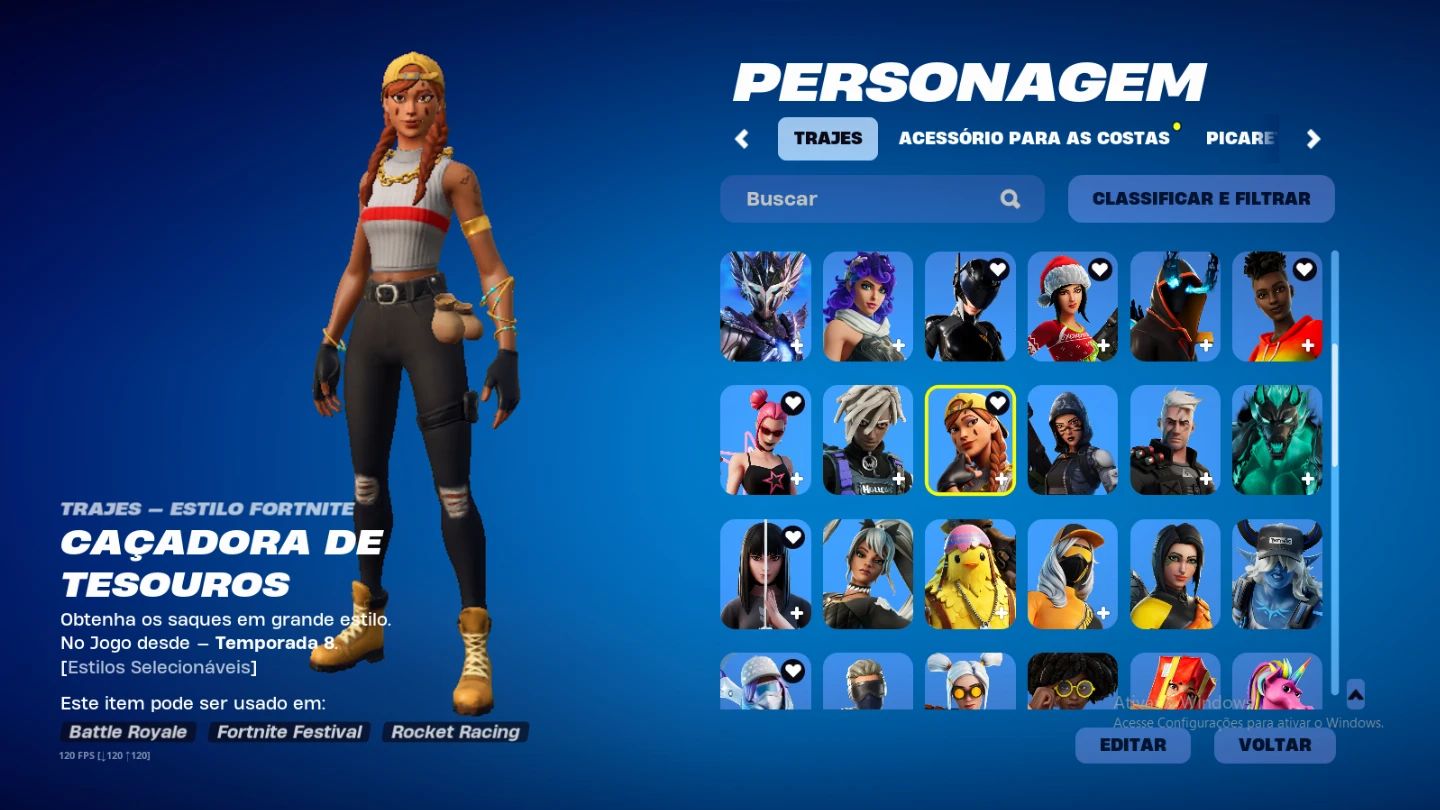 Ótima Conta de Fortnite, com Passes Desde a Temporada 6 do Cap2 Skins Tryhard.