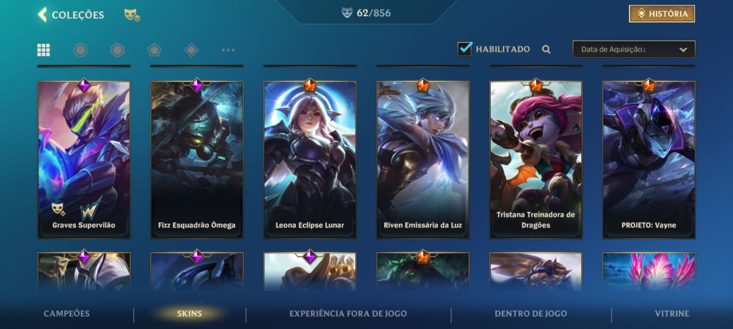 Conta WIld Rift League Of Legends 62 Skins De Eventos E Coleção Leona Completa