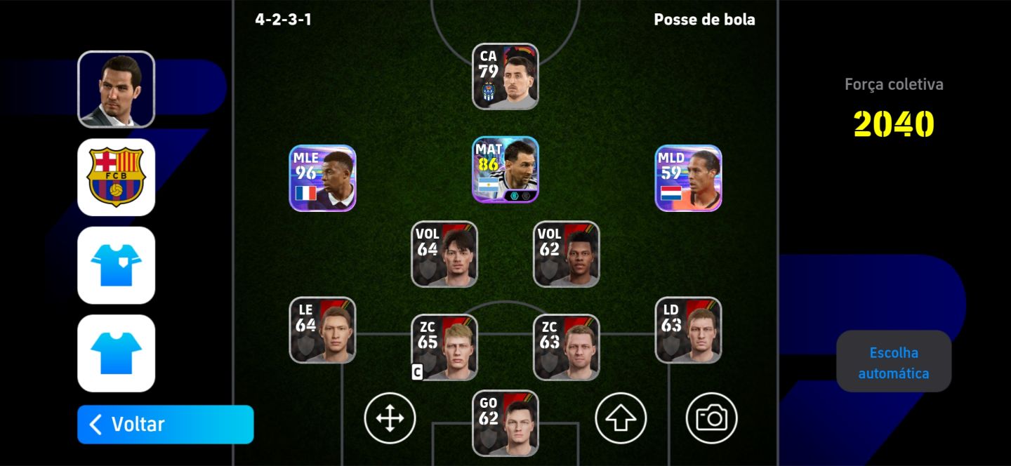 Conta efootball com Messi, Mbappe. Van diz ótima força coletiva