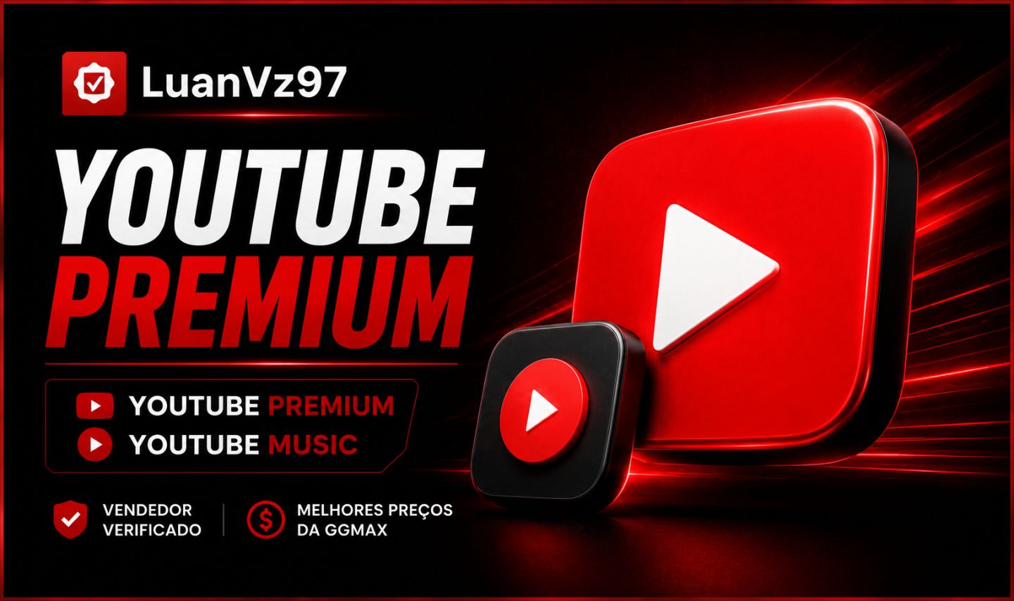 YOUTUBE PREMIUM + YOUTUBE MUSIC | GARANTIA AOS 30 DIAS DE ACESSO | PREMIUM