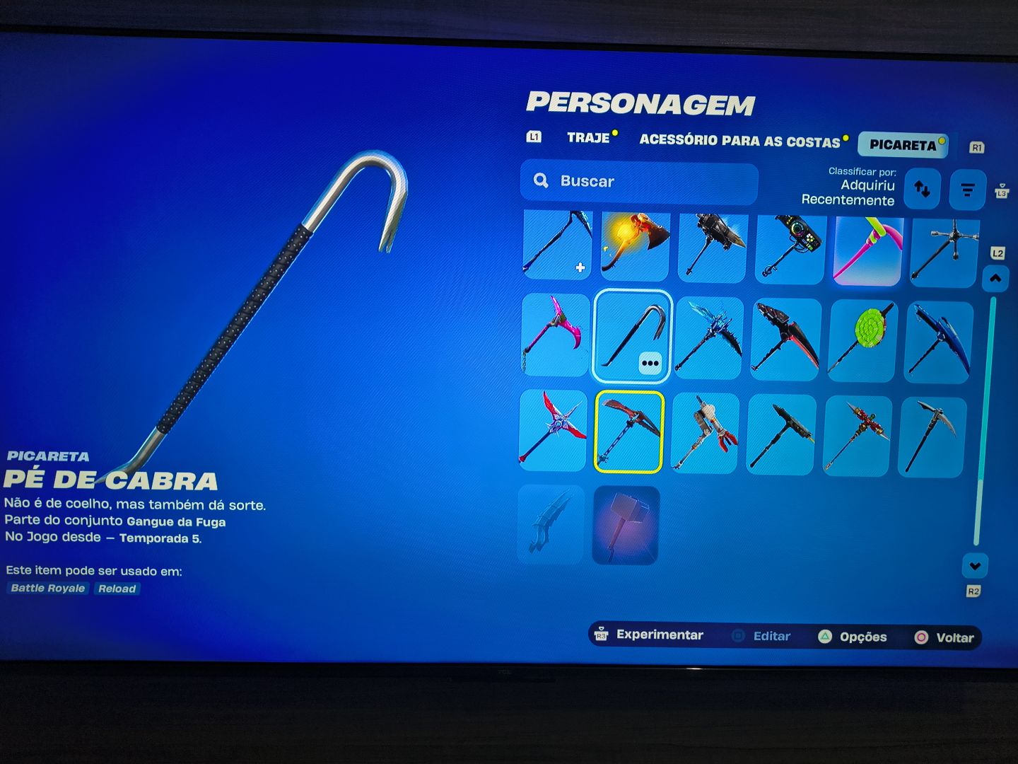Conta Fortnite com 2 mil v-bucks
