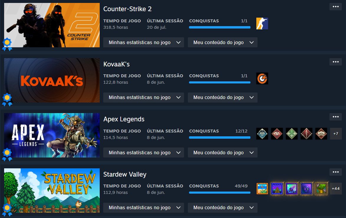 CONTA STEAM + CS COM SKINS