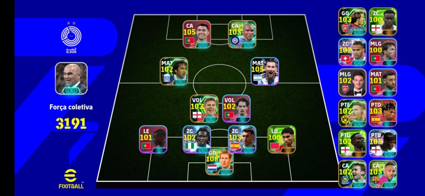 Conta efootball top 3191 força