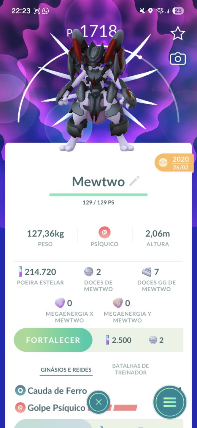 Conta Lv 56 | Mewtwo Armor + Mewtwo Shundo + Unown Shiny + 377 Shinies