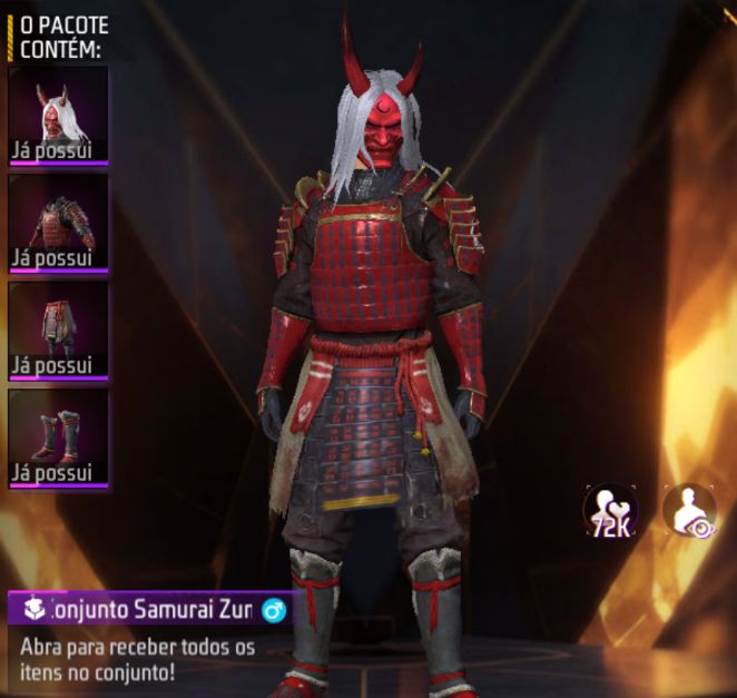 LOJA PRIME AGOSTO - FREE FIRE (SAMURAI, EVOLUTIVAS E MUITO)