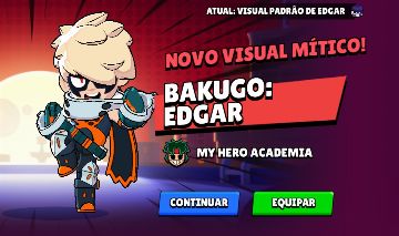Conta Brawl Stars com skin do bakugou e muito mais!