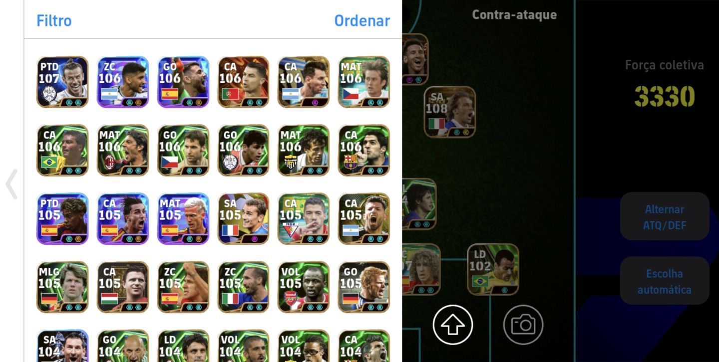 Conta efootball fulll Del Piero, best, hard, Messi msn, van der sar e mais