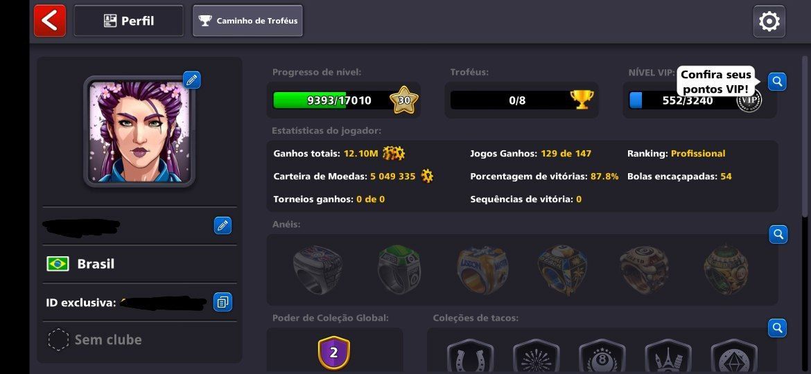 [MENOR PREÇO] - CONTAS 8 BALL POOL COM FICHAS/TACO/CASH - [ENTREGA AUTOMÁTICA]