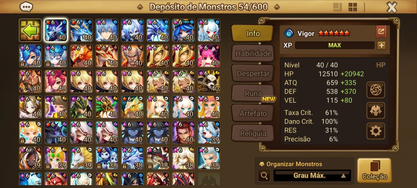 Conta Summoners Wars NAT 5 light Lora (menina oculta dem