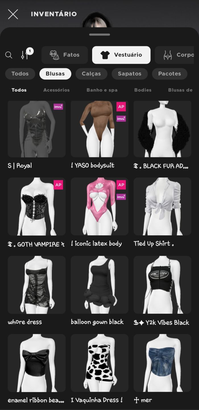 Conta feminina de imvu a venda