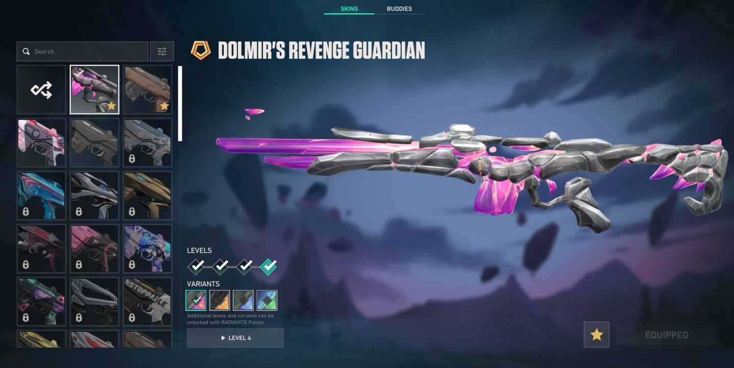 Conta de Valorant com Champions 21, Skins raras e + Chaveiros imortal.