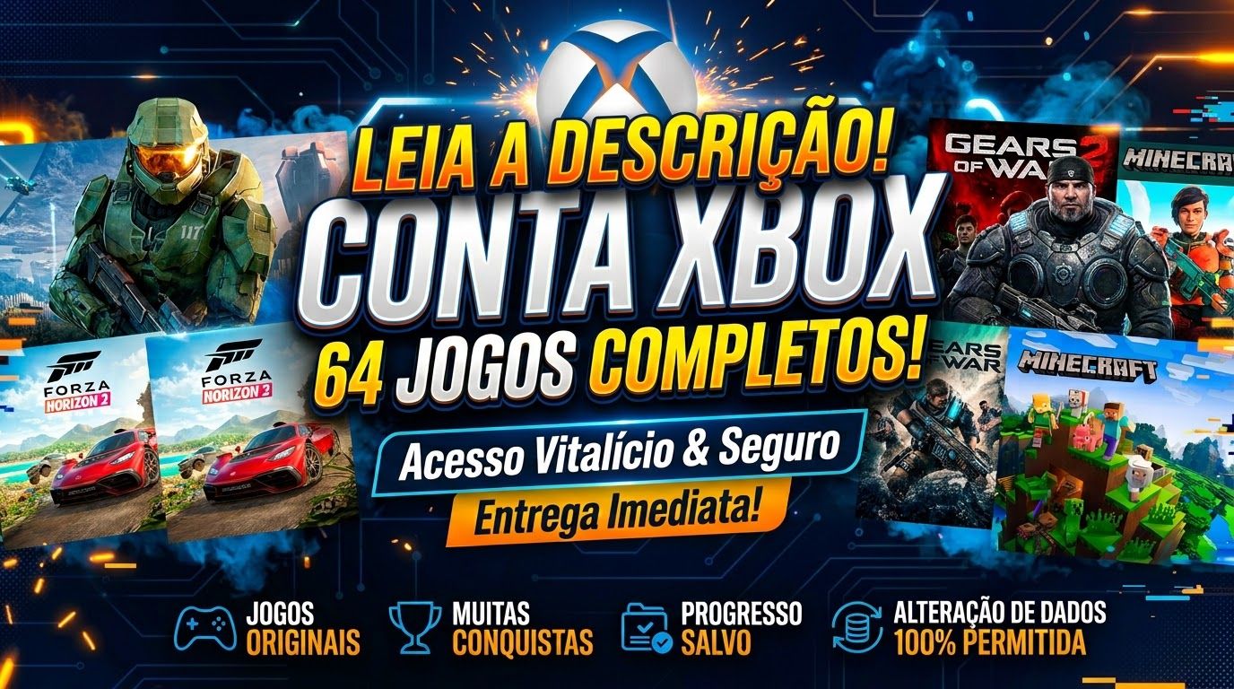 CONTA XBOX COM +70 JOGOS | GTA V, RDR2, COD, RESIDENT EVIL E MUITO MAIS