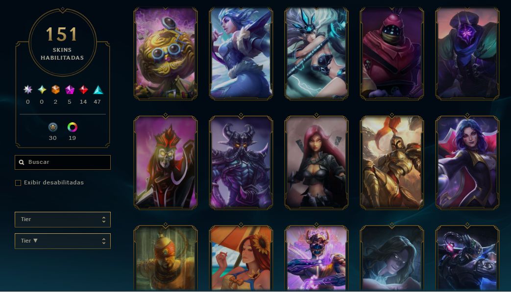 CONTA LOL - LV 242 - BANDEIRA PRAIAS PECAMINOSAS - SKINS 151
