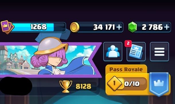 Conta Clash royale 8K de troféus, boa para pessoas em um nível medio
