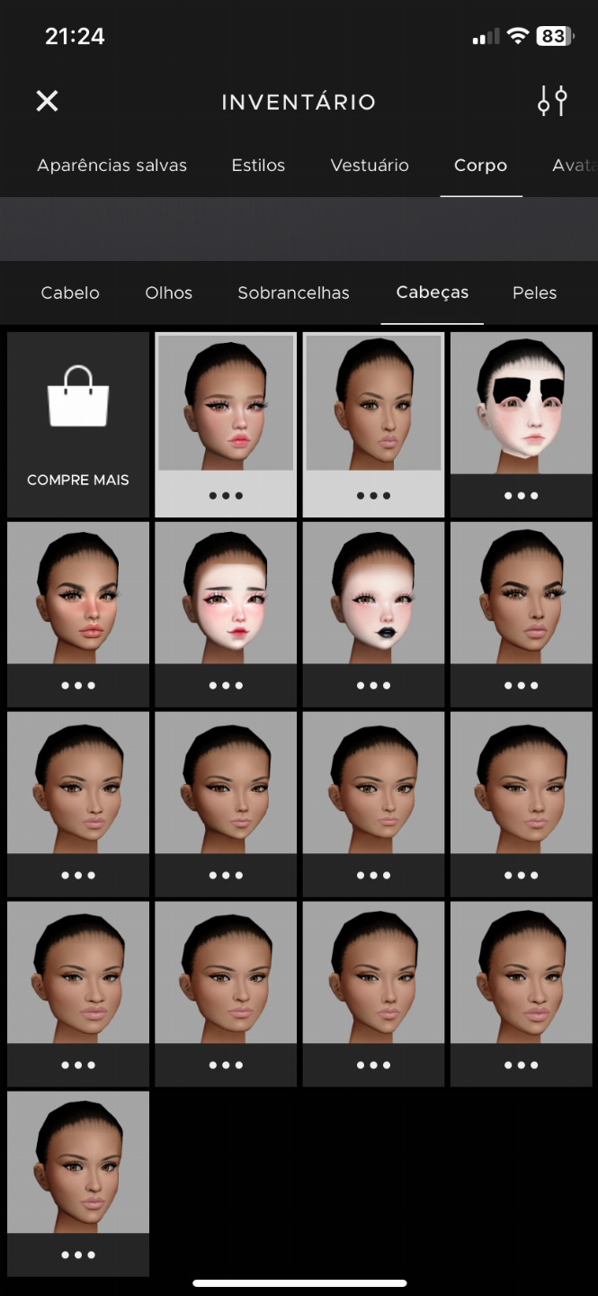 CONTA IMVU AGE+AP conta feminina (NÃO )