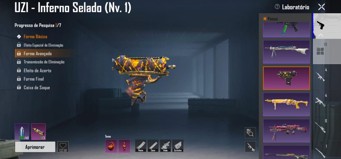 Conta pubg mobile, skin mumia black, skin naruto sabio, m416 glacial,ferrari etc