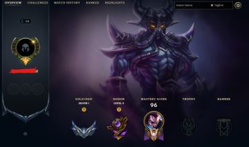 Conta League of Legends - LvL 68 - Prata 1 (50 pdl) - Honra 4