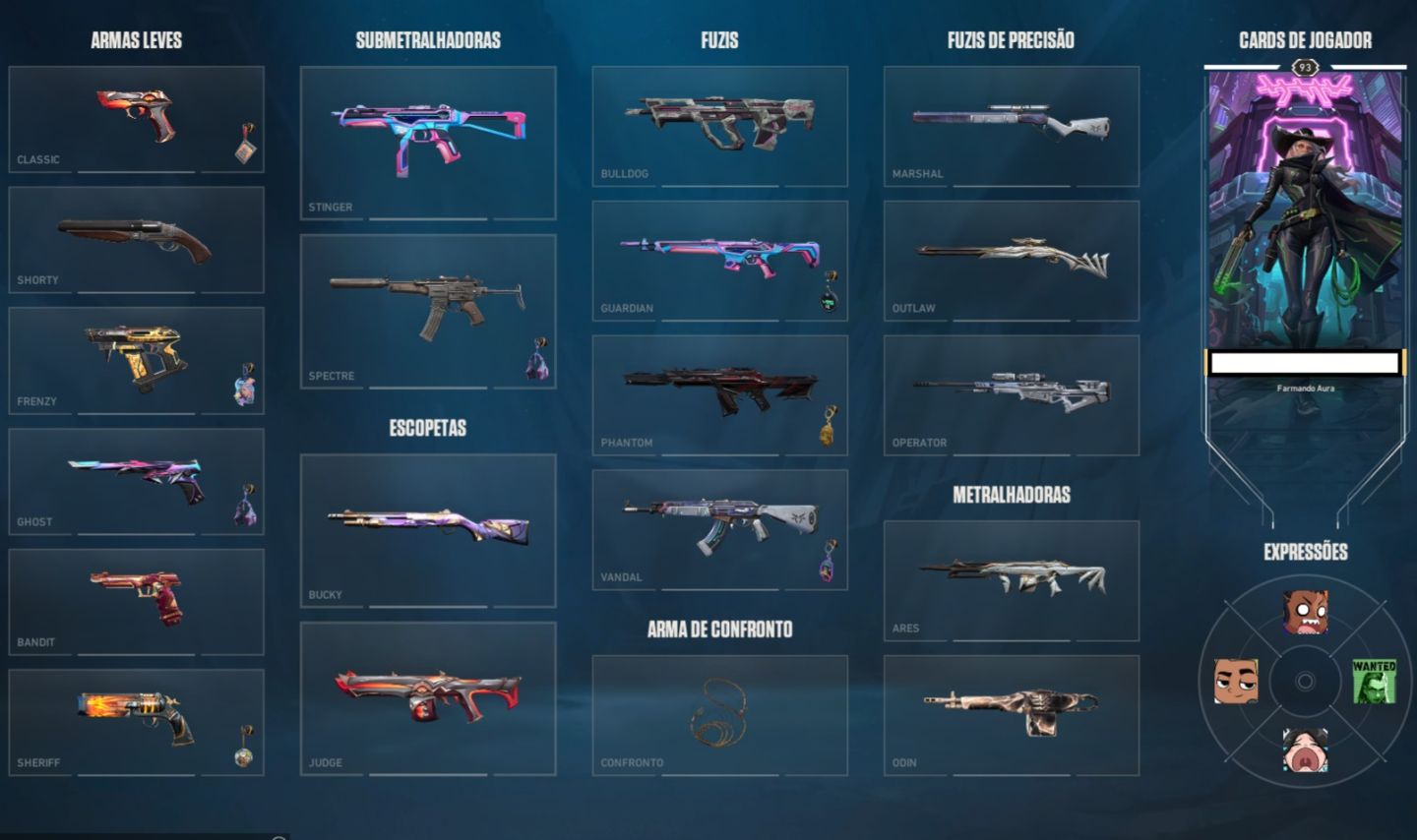 CONTA VALORANT COM VANDAL CHAMPIONS 2025 + SKINS PREMIUM