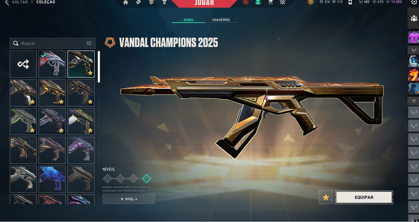 PREÇO NEGOCIAVEL! Conta valorant FullAcess Imortal 1 +20 skins,vandalpreludio