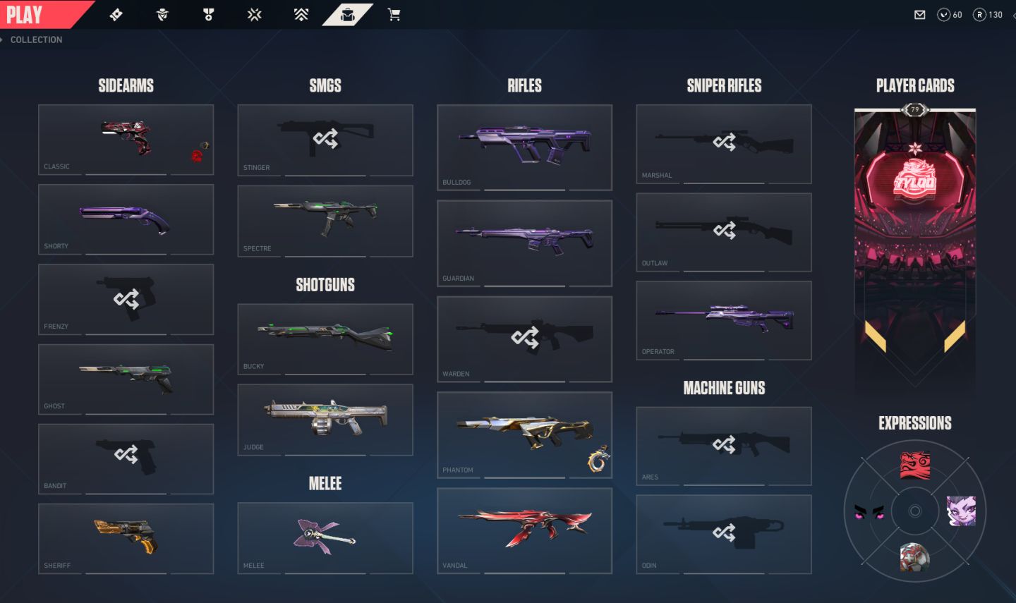 CONTA VALORANT - MUITAS SKINS - R$750 GASTOS