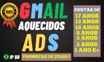 CONTAS GMAIL NOVAS E ANTIGAS DE ATÉ 17,13,8,5,2 E 1 ANO PARA ADS E BING + BRINDE