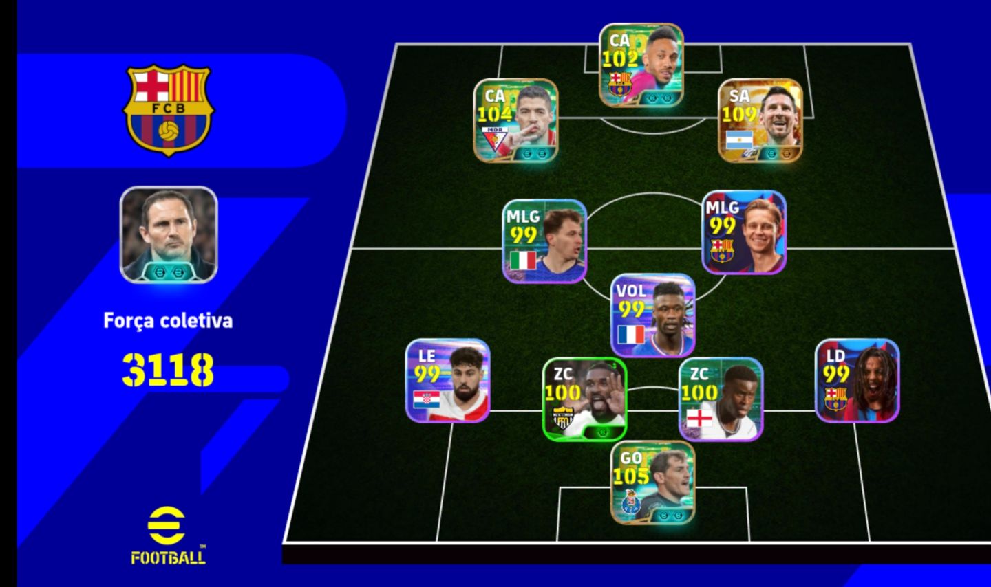 Conta com BIGTIME e Epicos eFootball Mobile