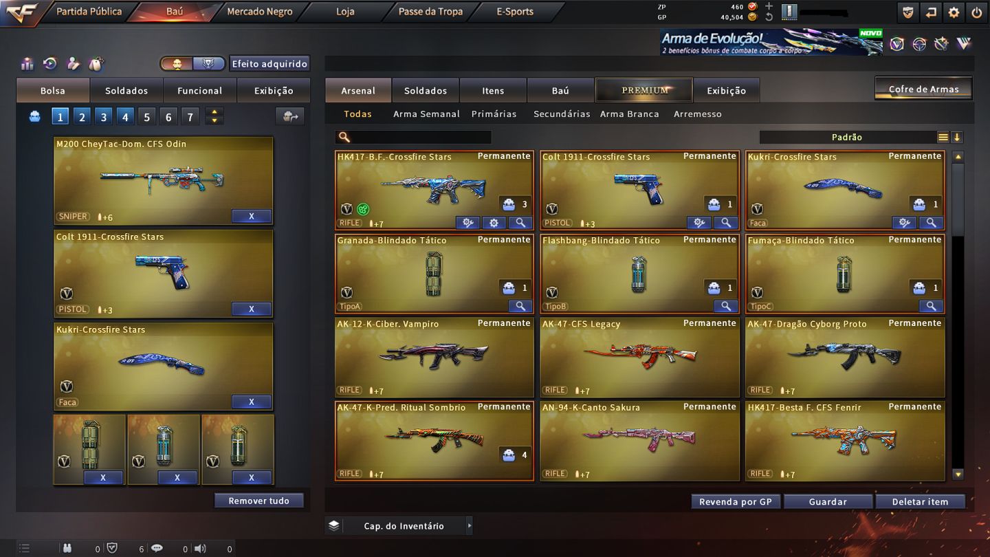 Conta CrossFire Com Vips e Variantes de Vip