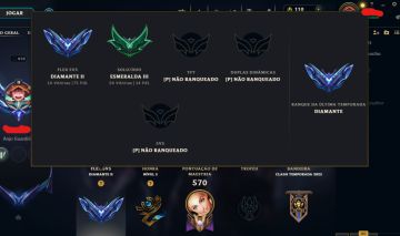 (PROMOÇÃO) CONTA RANK ESMERALDA 165 SKINS