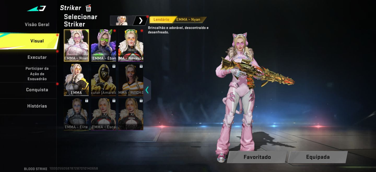 CONTA BLOOD STRIKE COM CANIVETE BUTERFLY