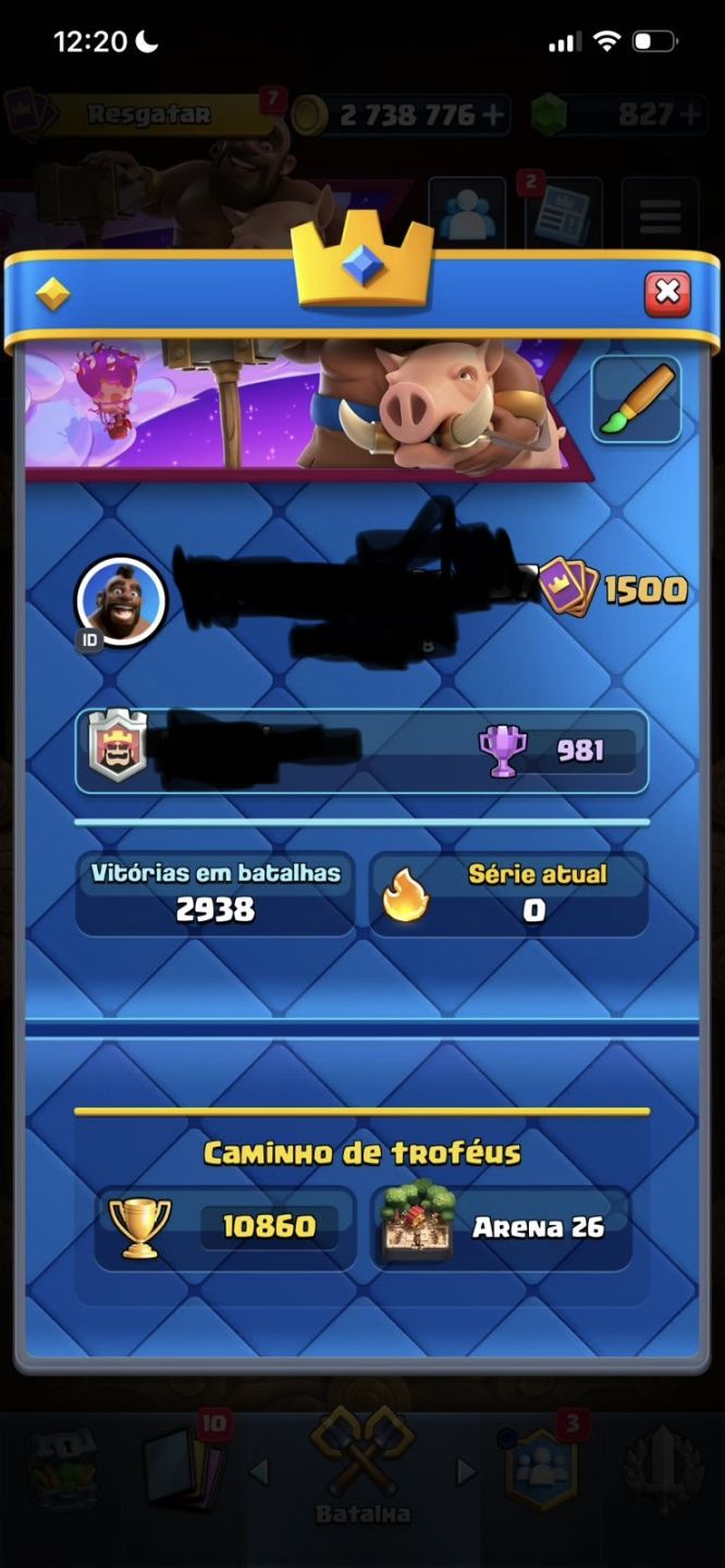 CONTA DO CLASH ROYALE COM 10k TROFEUS