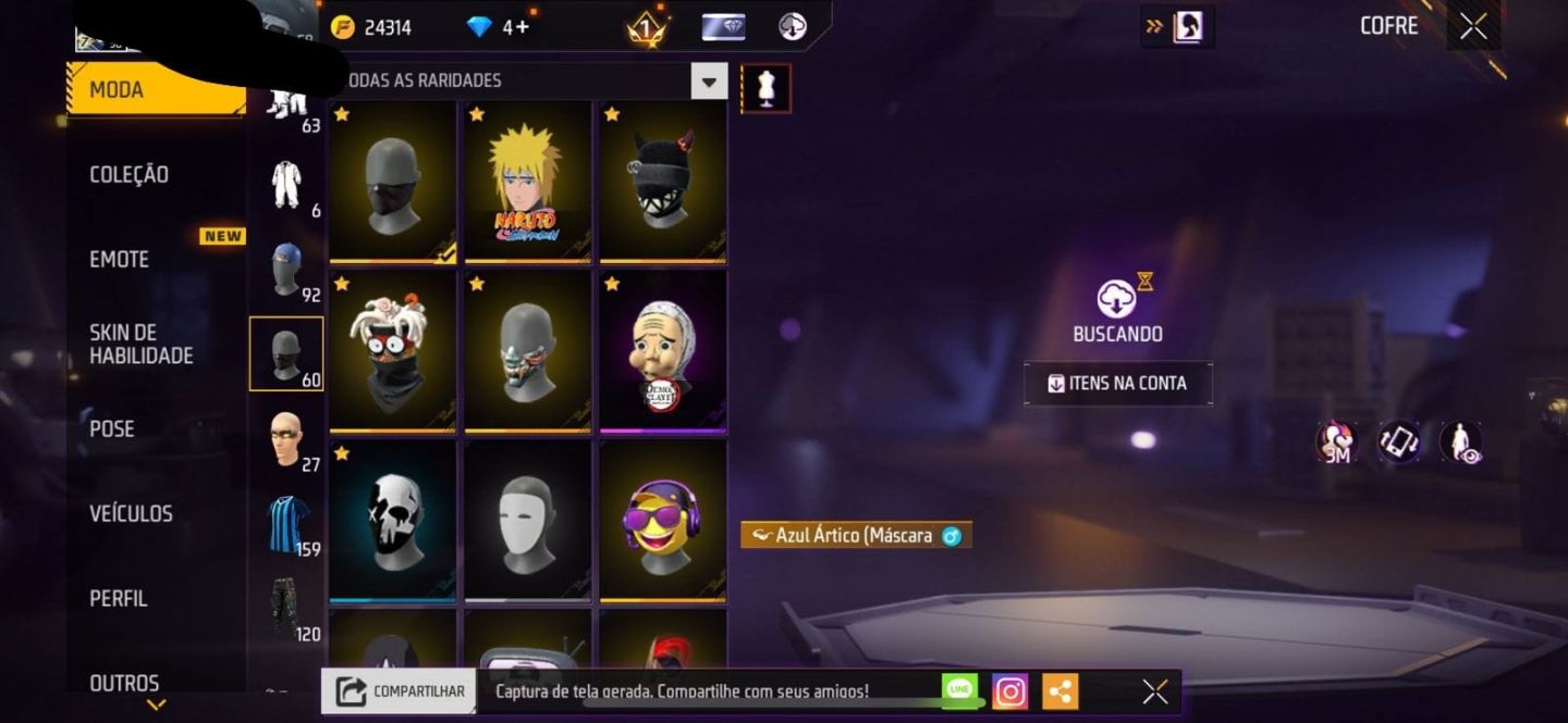 Conta de free fire | LVL 58 + email de recuperação