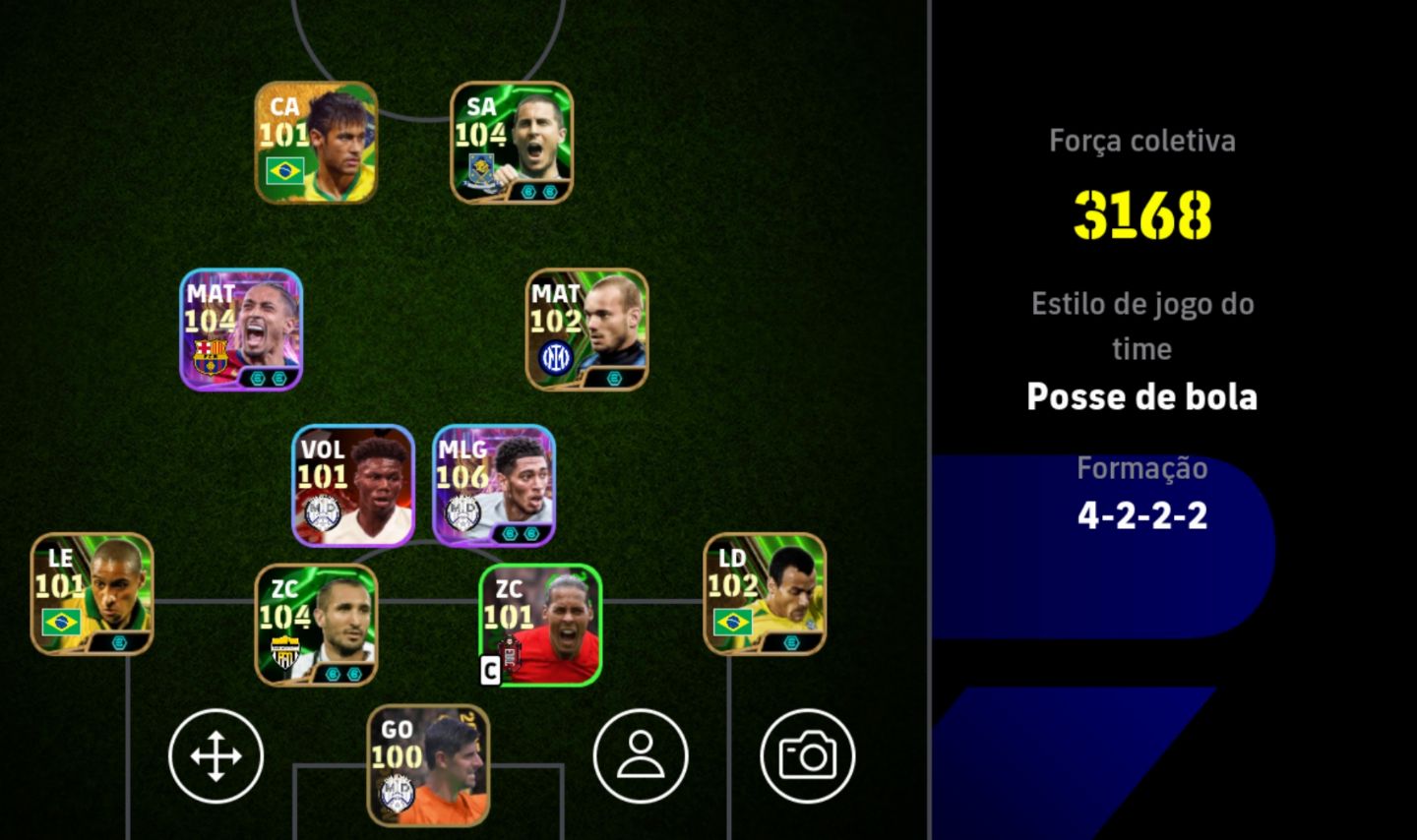 CONTA EFOOTBALL 3168 DE FORÇA