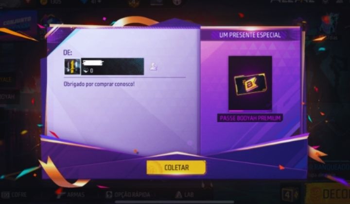 Passe Booyah Premium 250 Passe De Elite [GARENA FREE FIRE]