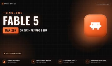 Claude Code MAX 20X - 30 dias - Com Fable 5 | Individual